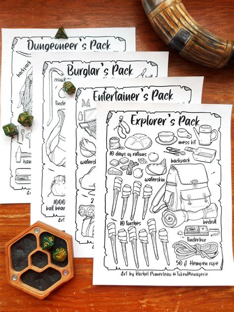 dnd explorers pack - 5th edition equipment pack.